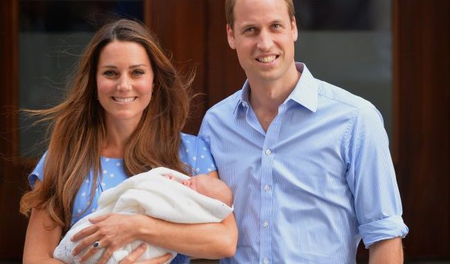 Prince William with wife Kate Middleton and son Prince George Prince William with wife Kate Middleton and son Prince George